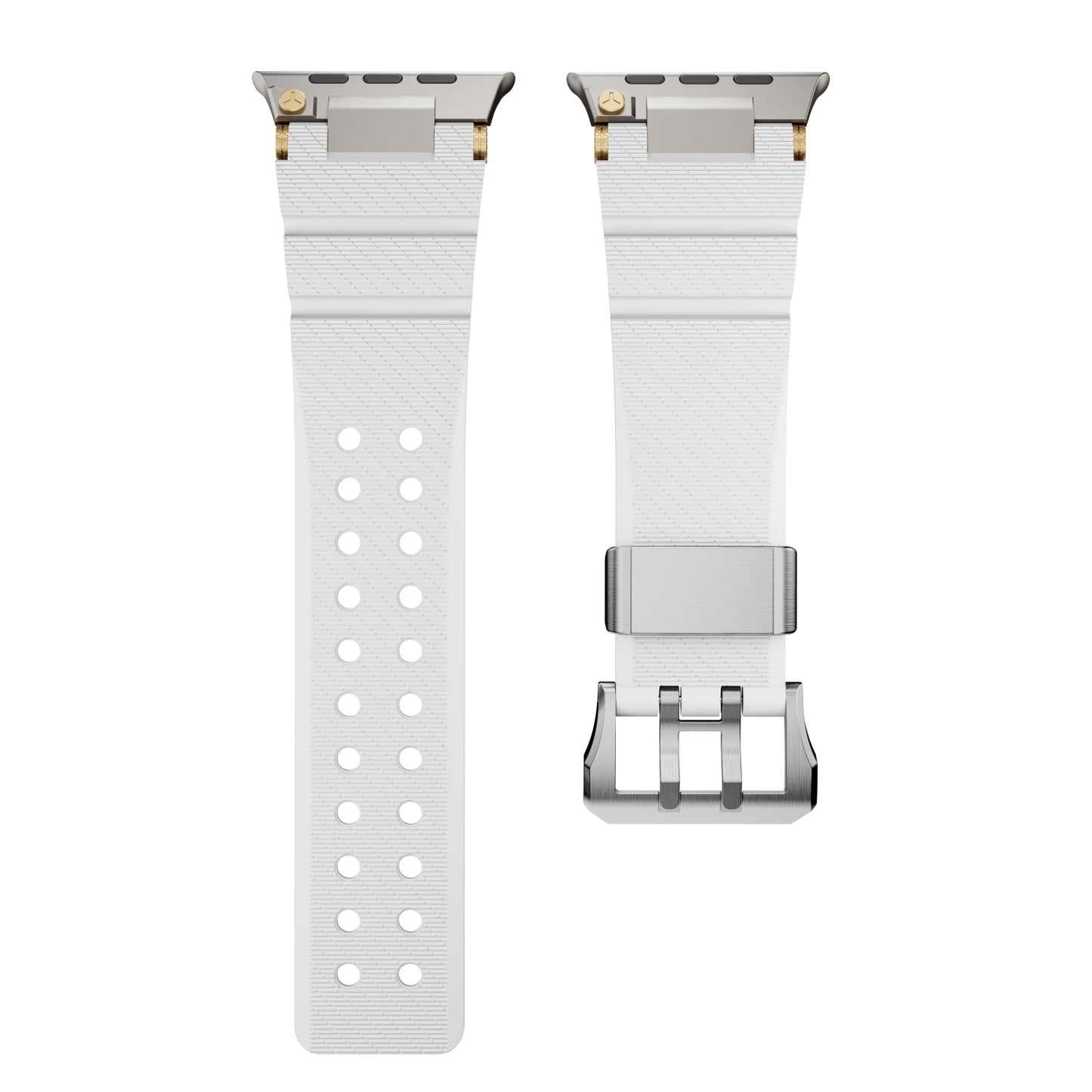 Dive Silicone Metal Connector Watch Band For Apple Watch