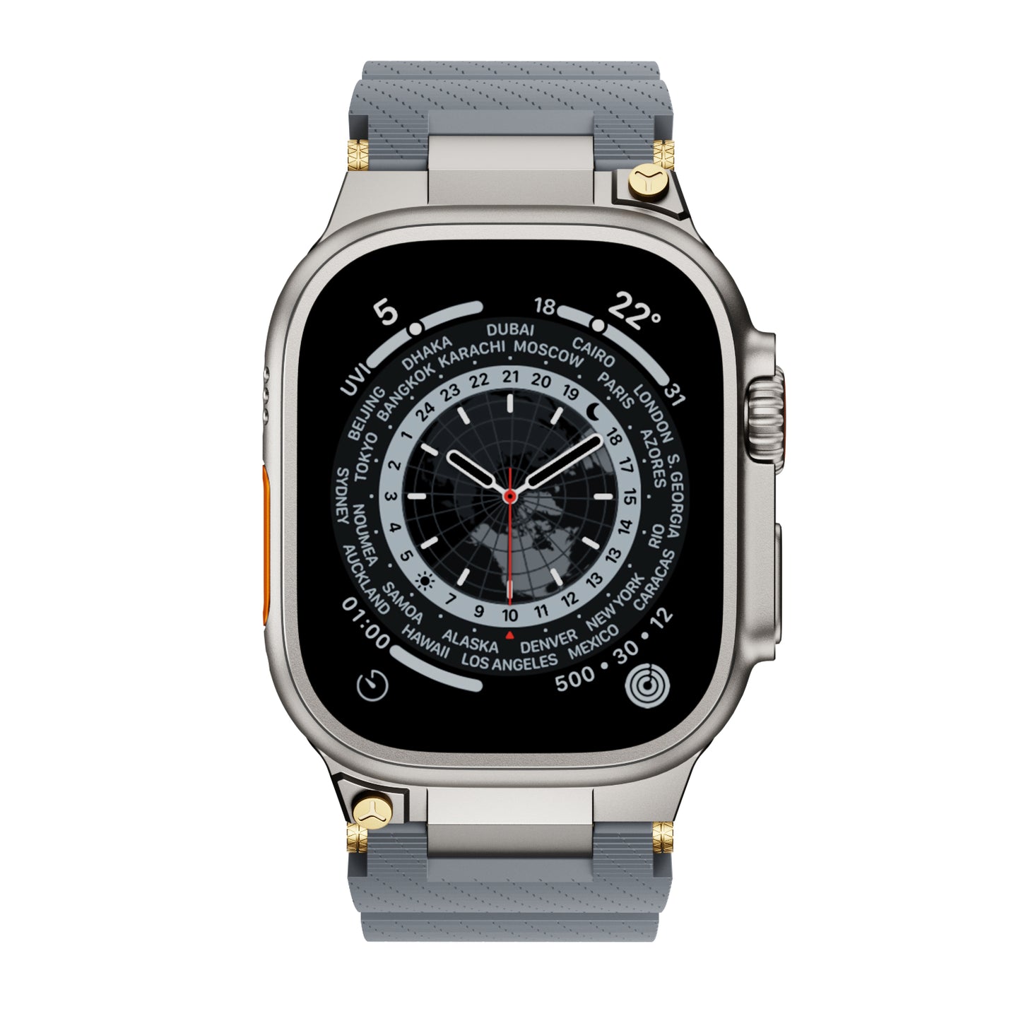 Dive Silicone Metal Connector Watch Band For Apple Watch