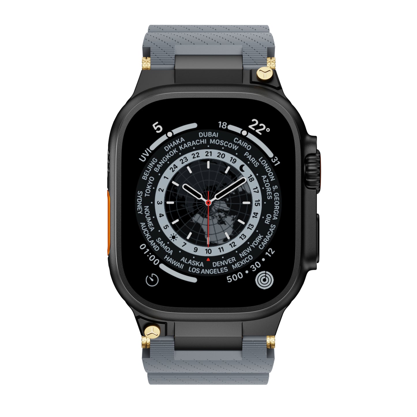 Dive Silicone Metal Connector Watch Band For Apple Watch