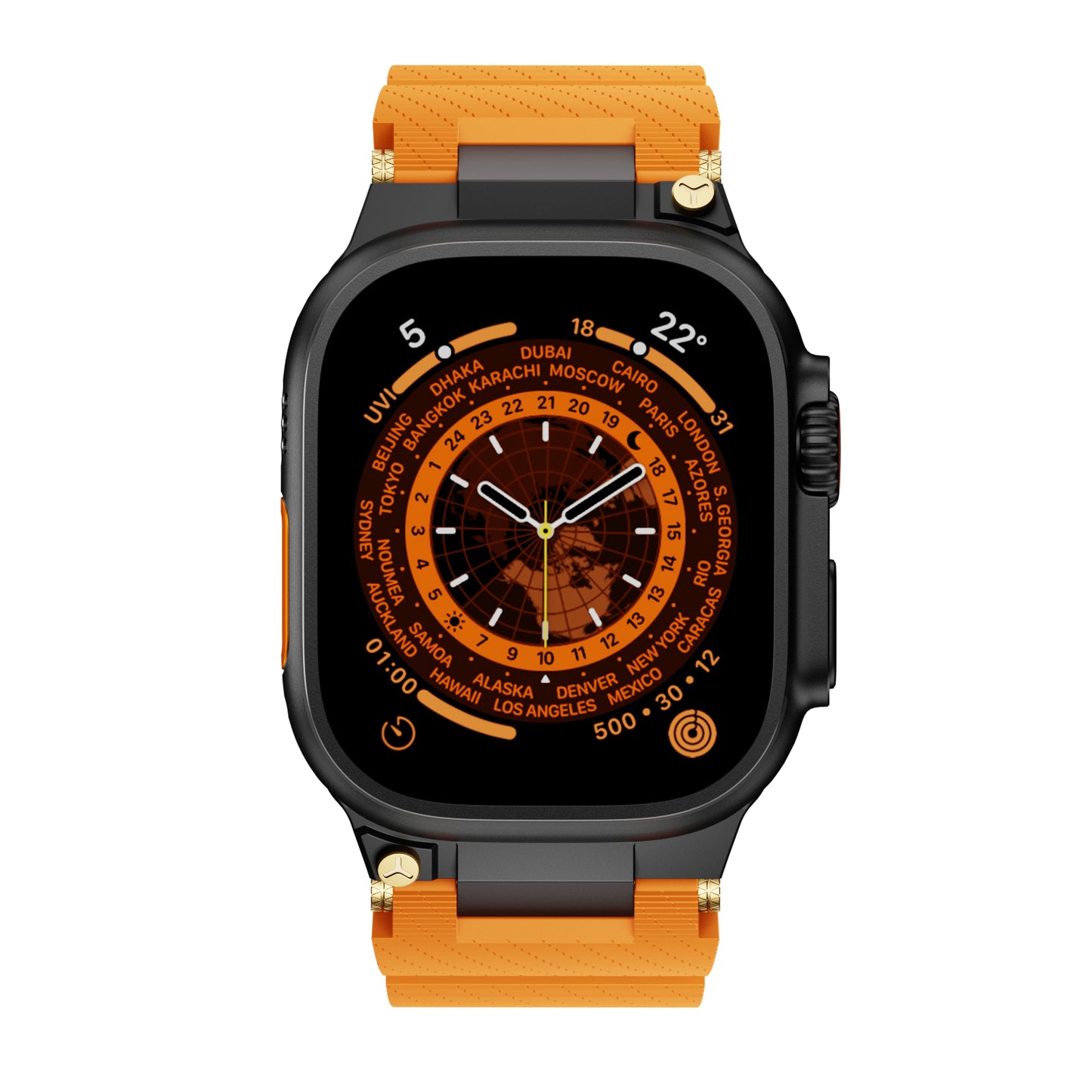 Dive Silicone Metal Connector Watch Band For Apple Watch