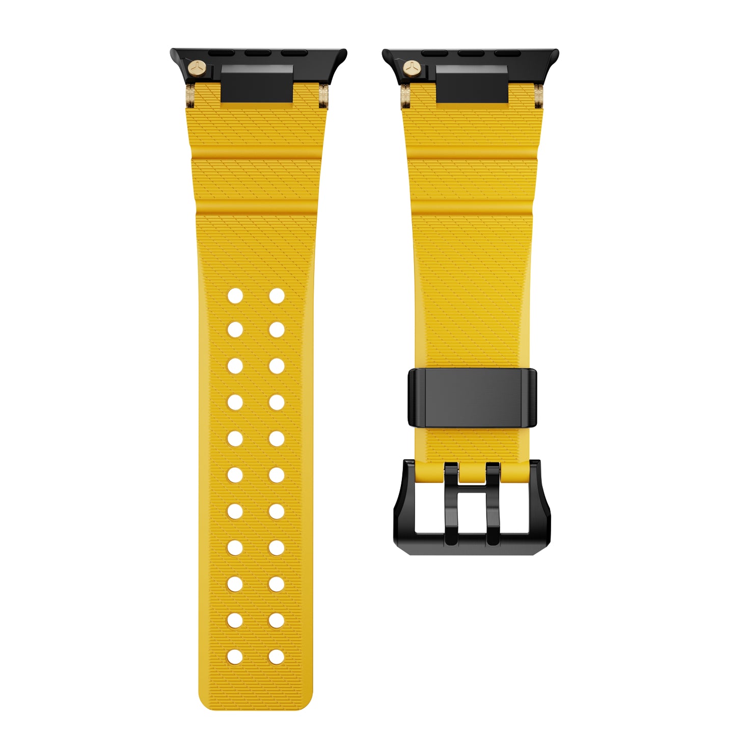 Dive Silicone Metal Connector Watch Band For Apple Watch