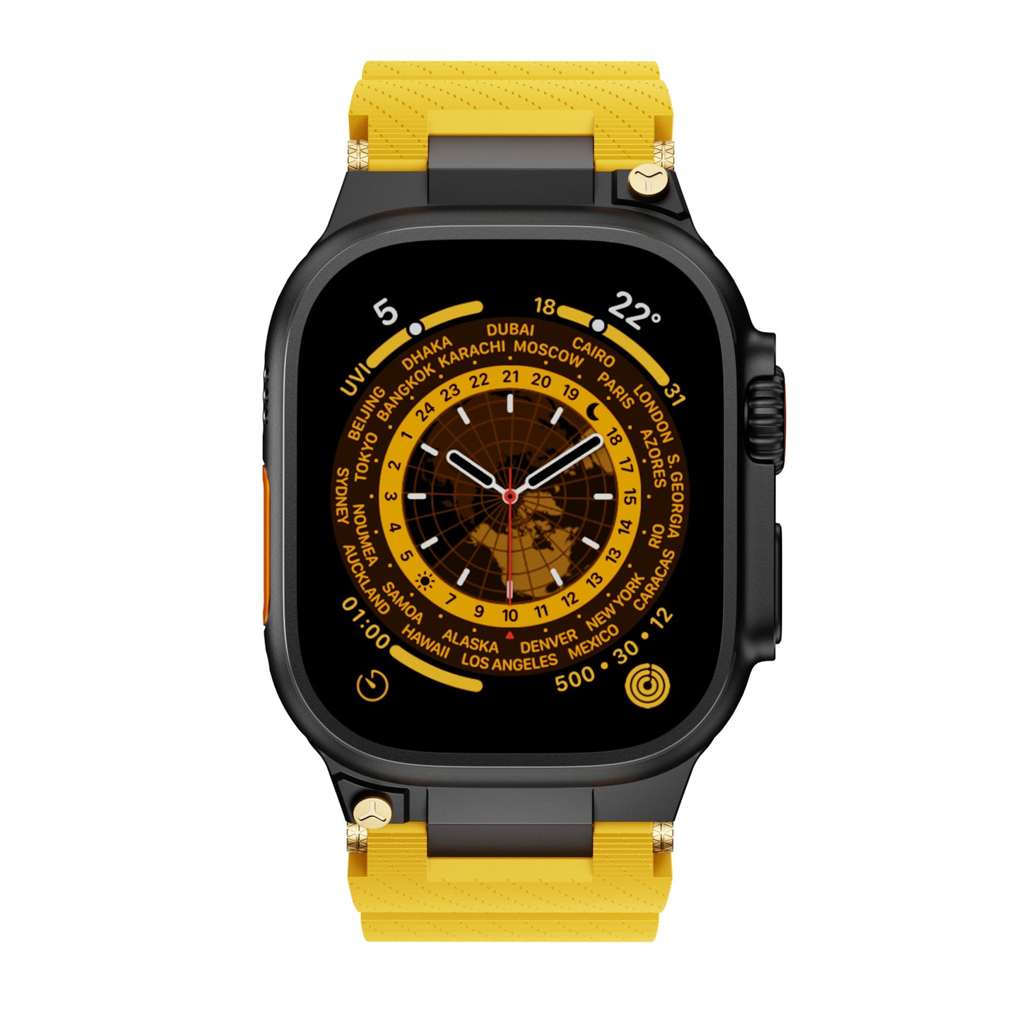 Dive Silicone Metal Connector Watch Band For Apple Watch