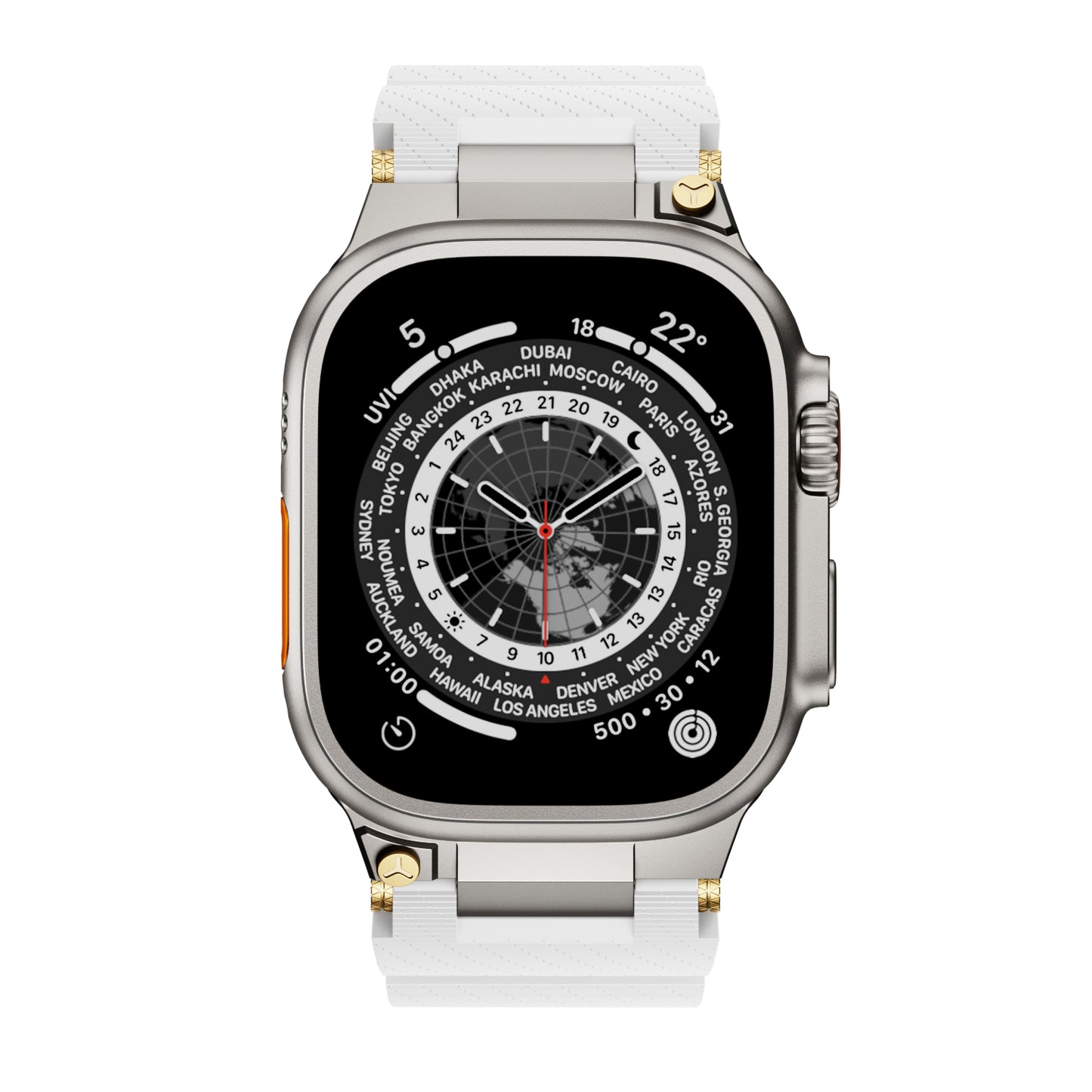 Dive Silicone Metal Connector Watch Band For Apple Watch