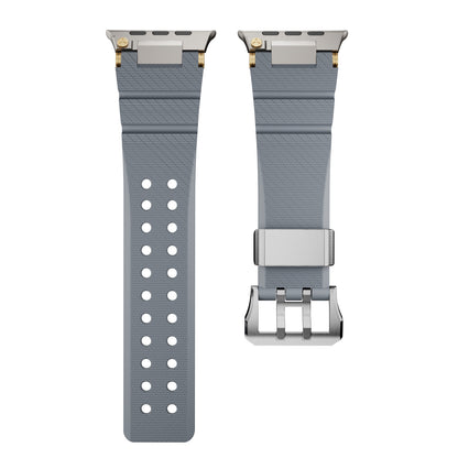 Dive Silicone Metal Connector Watch Band For Apple Watch