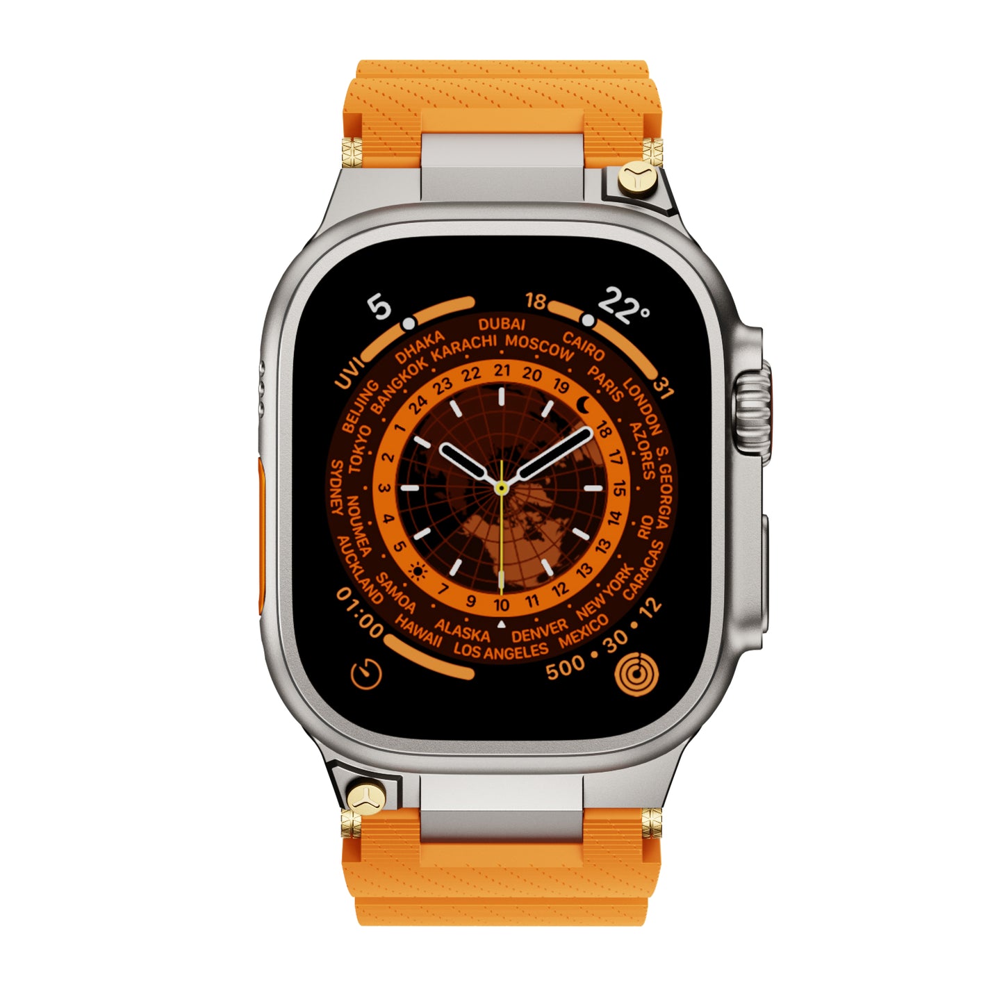 Dive Silicone Metal Connector Watch Band For Apple Watch