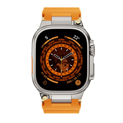 Dive Silicone Metal Connector Watch Band For Apple Watch