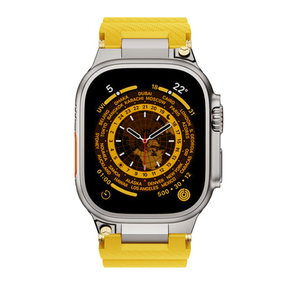 Dive Silicone Metal Connector Watch Band For Apple Watch