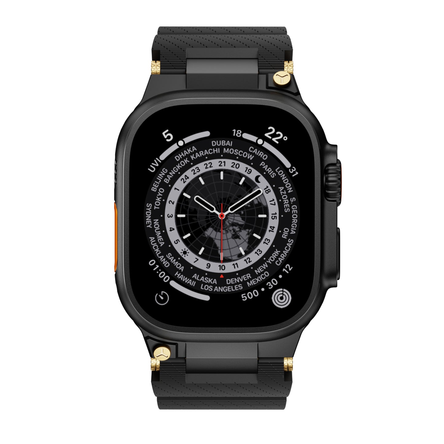 Dive Silicone Metal Connector Watch Band For Apple Watch