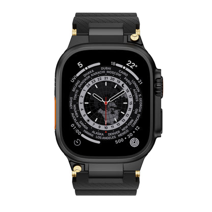 Dive Silicone Metal Connector Watch Band For Apple Watch
