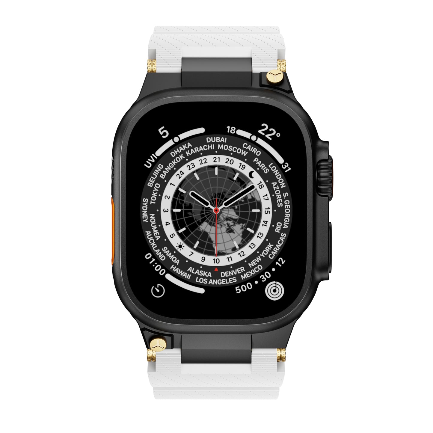Dive Silicone Metal Connector Watch Band For Apple Watch