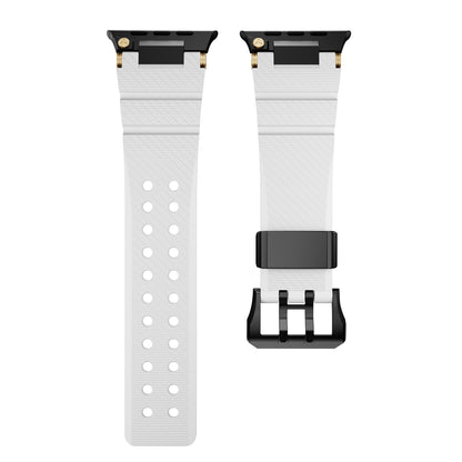 Dive Silicone Metal Connector Watch Band For Apple Watch